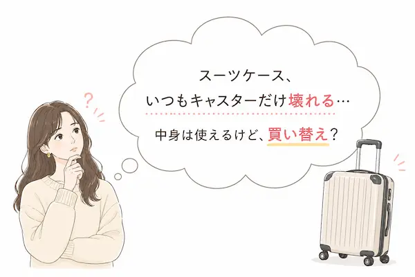 スーツケースの買い替え時に悩む人