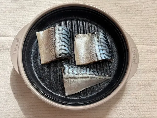 レンジメートプロを使ってみた。鯖の塩焼き。