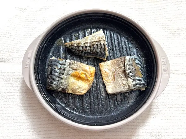 レンジメートプロを使ってみた。鯖の塩焼き。