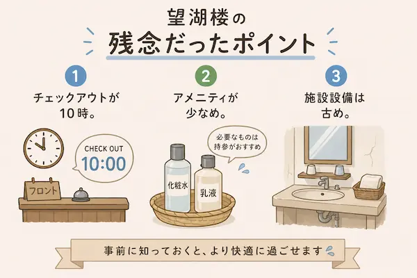 鳥取県のはわい温泉にある望湖楼の残念ポイント